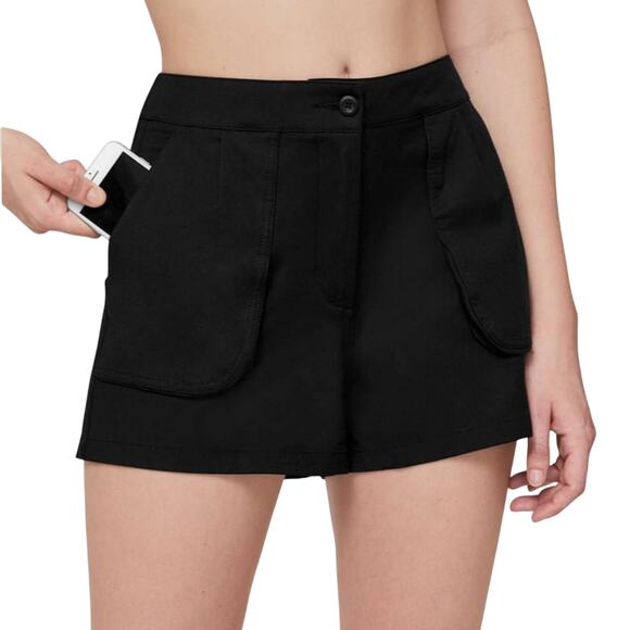 Lululemon This Instant Short Black Tailored Water Repellent Tech Shorts Size 6 - Picture 5 of 11